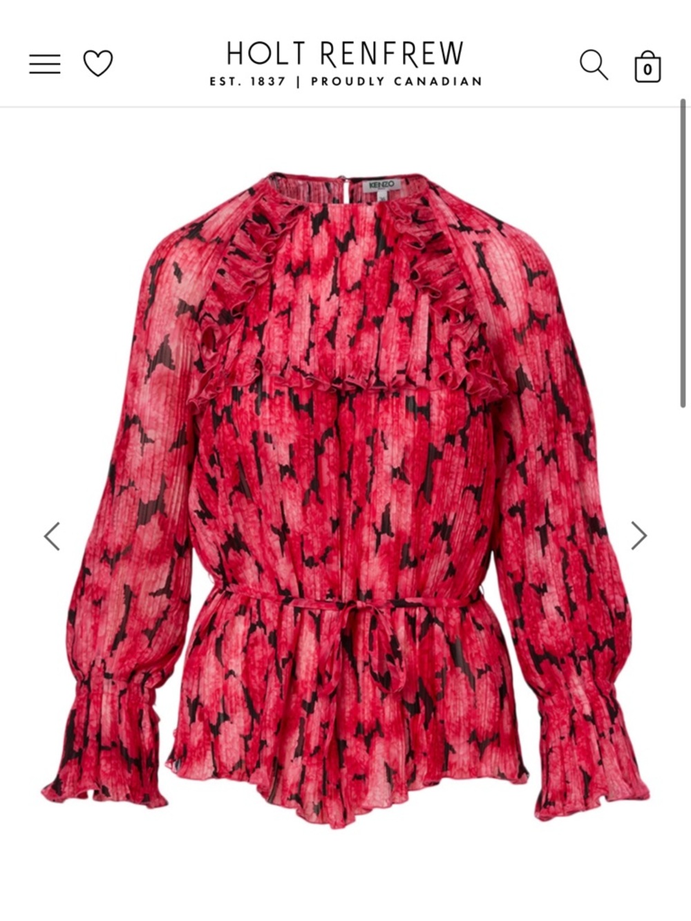 Kenzo Pink Blouse Size 36 / XS